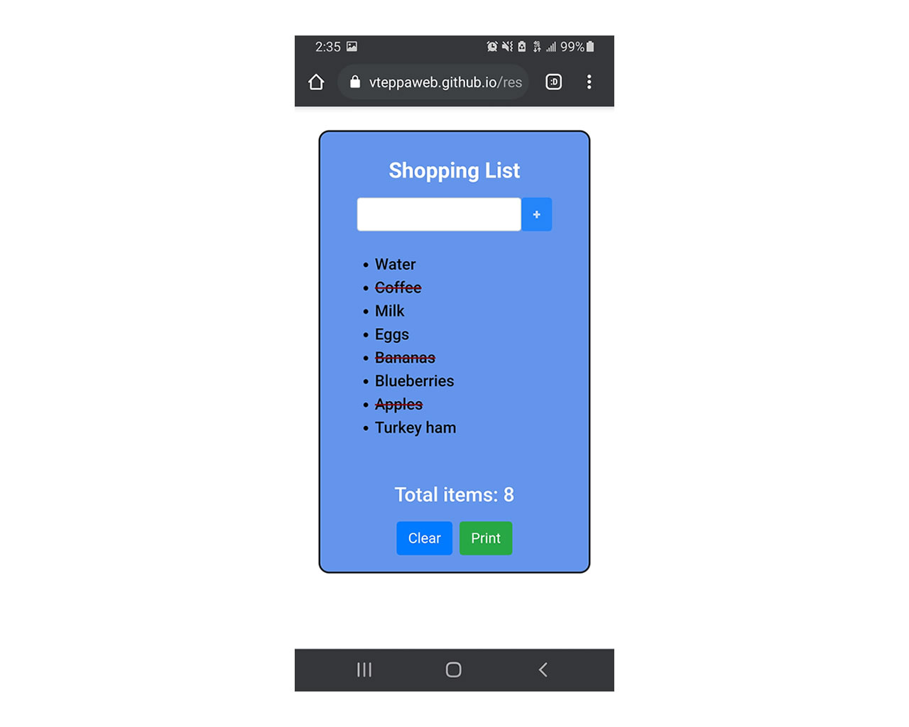 Basic Shopping/To Do List