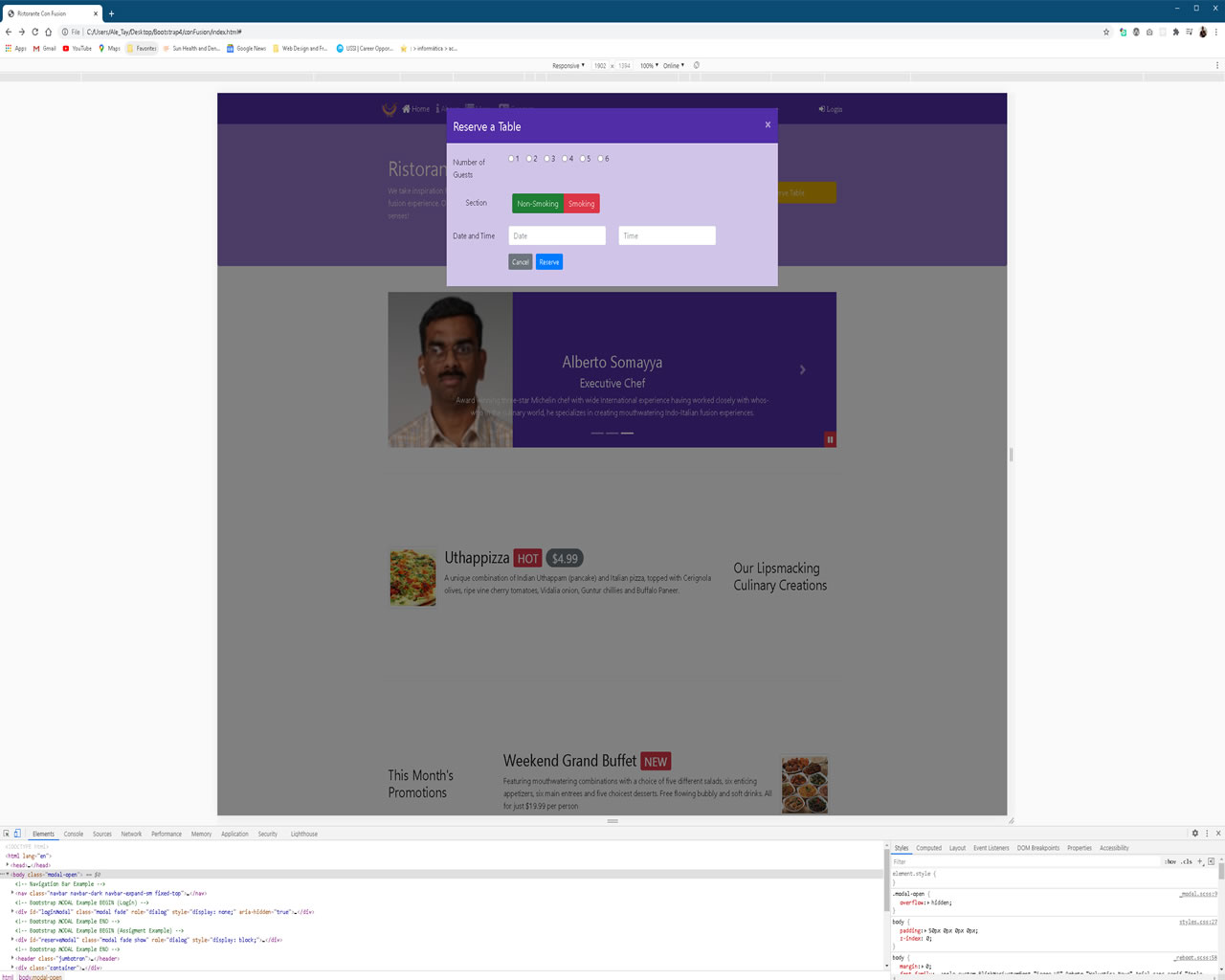 Bootstrap 4 - Website