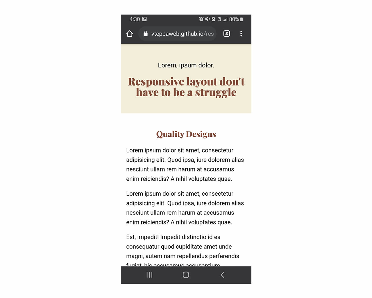 Simple Responsive Web Design
